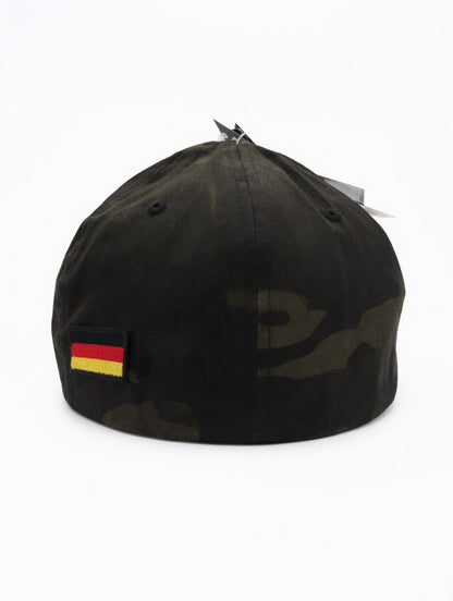 UDS Leder Swag Cap mit Deutschland Flagge - Flexfit - Multicam Black